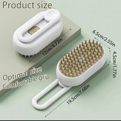 3-in-1 Pet Steam Grooming Brush