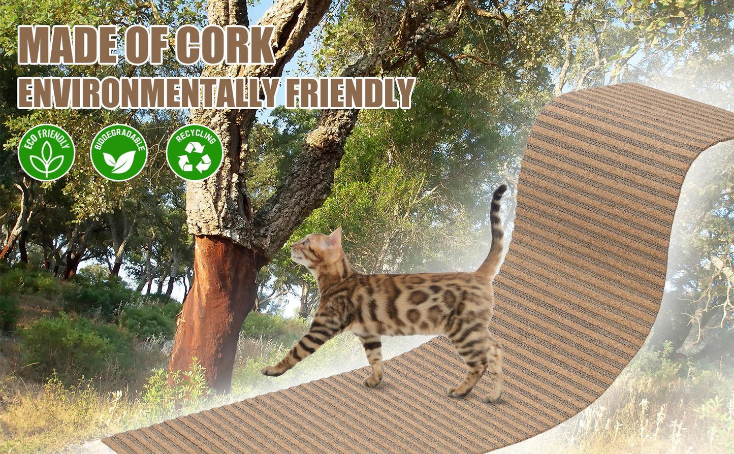 Natural Cork Cat Scratch Mat