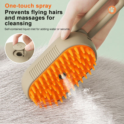 3-in-1 Pet Steam Grooming Brush